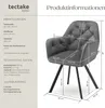tectake® Drehbarer Samt-Armlehnstuhl Lucia gepolstert, mit Produktbild-Vorschau 7