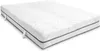 A white mattress with a gray stripe around the edge, shown from a diagonal angle. Anteprima dell’immagine prodotto