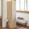 sweeek - Kleiderschrank mit Rattan-Geflecht und Holzdekor, Produktbild-Vorschau 5
