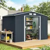 Outsunny Gerätehaus Geräteschuppen Gartenhaus Kohlegrau 277 Produktbild-Vorschau 2