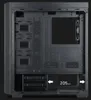 The back interior of a computer case is shown, with dimensions indicated. Produktbild-Vorschau