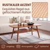 KOMFOTTEU 2-stöckiger Couchtisch mit Rattanablage & Produktbild-Vorschau 4