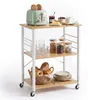 Relaxdays Küchenwagen, 3 Ebenen, mit 6 Haken, Metall, Produktbild-Vorschau 1