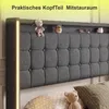 OYAJIA Polsterbett Stauraumbett mit LED Licht Produktbild-Vorschau 12