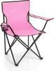 A pink camping chair with a black frame is shown against a white background. Produktbild-Vorschau
