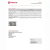 A product data sheet with a table of dimensions and a small product image. Produktbild-Vorschau