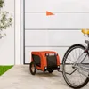 vidaXL Fahrradanhänger Hunde Orange und Schwarz Produktbild-Vorschau 2