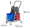 Expondo ulsonix Čistiaci vozík s lisom – 2 vedrá – 2 x 17 l Náhľad obrázku produktu 7