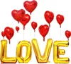 28 Stück LOVE Herz XXL Folienballon Set rot gold – Produktbild-Vorschau 1
