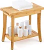 Sgabello da doccia in bambù - sgabello da bagno per 150 kg Anteprima dell’immagine prodotto 1