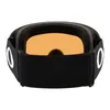 A front view of black ski goggles with an orange lens, set against a white background. Produktbild-Vorschau