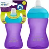 The image shows the packaging and the product itself, a Philips Avent sippy cup. Voir les images du produit