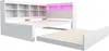 Divano letto in legno massello Merax 90x200 cm con presa Anteprima dell’immagine prodotto 8