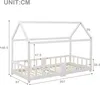 Flieks Hausbett Kinderbett 90*200cm, Kiefernholzbett mit Produktbild-Vorschau 7