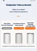 A collage showing different types of vacuum seal bags with text descriptions and illustrations. Produktbild-Vorschau