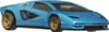 A blue toy car, a Lamborghini Countach LPI 800-4, is shown from a side-diagonal angle against a white background. Anteprima dell’immagine prodotto