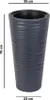 A tall, cylindrical planter with a textured surface. Náhľad obrázku produktu