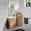 Fackelmann SBC MILANO Gäste WC Set 2-teilig 45 cm, Braun Produktbild-Vorschau 2