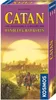 The image shows the box of the board game Catan: Traders & Barbarians expansion for 5-6 players. The box features artwork of a medieval town in the background with a cart and a man with a cow in the foreground. Produktbild-Vorschau