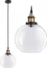 Toolight Pendellampe App044-1Cp Verto B Schwarz Metall Glas Produktbild-Vorschau 1