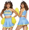 y Cheerleader-Damenkostüm für Karneval blau-weiss-gelb M Produktbild-Vorschau 4
