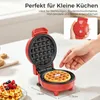 YASHE Mini-Waffeleisen ABW59C, 550 W, 10 cm, Antihaft, Produktbild-Vorschau 3