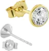 Single Ohrstecker Echt Gold 333er 5,5mm Cubic Zirkonia Produktbild-Vorschau 2