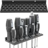 A set of screwdrivers in a holder, with a wall mount rack above. Produktbild-Vorschau