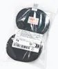 A clear product shot of two black ear pads inside a transparent plastic bag, with a label attached. Voir les images du produit