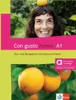 A woman with a lemon on her head is shown in the upper part of the image, with oranges in the lower part. Text overlays provide product details. Produktbild-Vorschau