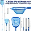 185 cm Pool Kescher, Poolkescher Fein mit Teleskopstange, Produktbild-Vorschau 3