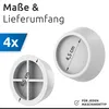 ECENCE Schwingungsdämpfer Waschmaschine 4er Set Weiss Produktbild-Vorschau 3