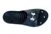 A top-down view of a black Under Armour slide sandal. Anteprima dell’immagine prodotto
