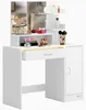 CASARIA® Tavolo da Trucco Jocelyn Specchio Grande Cassetto Anteprima dell’immagine prodotto 1