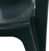 A close-up view of the dark green plastic seat of a chair. Náhled obrázku produktu