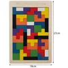 3D dřevěné puzzle 40 barevných stavebních bloků Hra Tetris Náhled obrázku produktu 2
