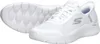 A pair of white Skechers Go Walk sneakers shown from a diagonal angle on a white background. Voir les images du produit