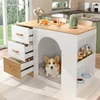 Isola da cucina Merax con area per cani, mobile da cucina Anteprima dell’immagine prodotto 1