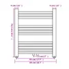 vidaXL Grzejnik ręcznikowy na gorącą wodę prosty 500x764 mm Podgląd zdjęcia produktu 10
