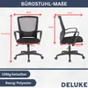 DELUKE® Bürostuhl Ergonomisch VAKO Schreibtischstuhl mit Produktbild-Vorschau 2