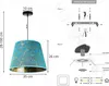 Suspension, lustre, abat-jour, motif doré Voir les images du produit 6