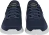 A pair of navy blue Skechers Bounder 2.0 sneakers with white soles, shown from the front. Náhľad obrázku produktu