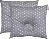 Two grey pillows with white stars pattern on a white background. Produktbild-Vorschau