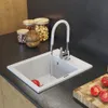 Granitan | Granitový drez - vstavaný - White Nero - Náhľad obrázku produktu 7