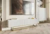 Selsey VELDIO - TV skrinka, biela so zlatým kovovým rámom, Náhľad obrázku produktu 2