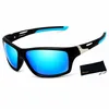 Sport Sonnenbrille Schwarz Matt Polarisiert Blau Produktbild-Vorschau 1