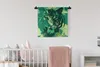 MuchoWow® Wandteppich Wandbehang Tiger - Kopf - Grün 60x60 Produktbild-Vorschau 1