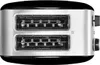 A top-down view of a two-slot toaster. Voir les images du produit