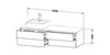 Waschtischunterbau XSQUARE 400x1600x548mm Be li fla grey Produktbild-Vorschau 2