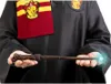 A person wearing a Hogwarts robe and scarf holds a glowing Harry Potter wand. Produktbild-Vorschau